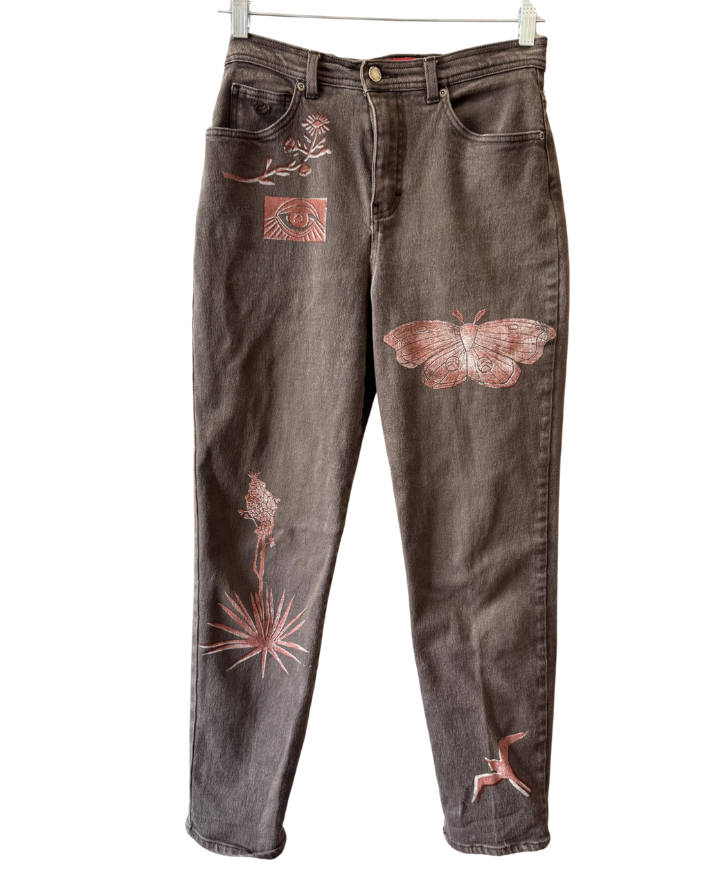 Red Patchwork Dark Denim