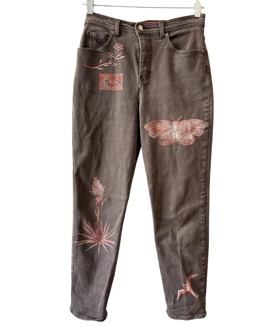 Red Patchwork Dark Denim