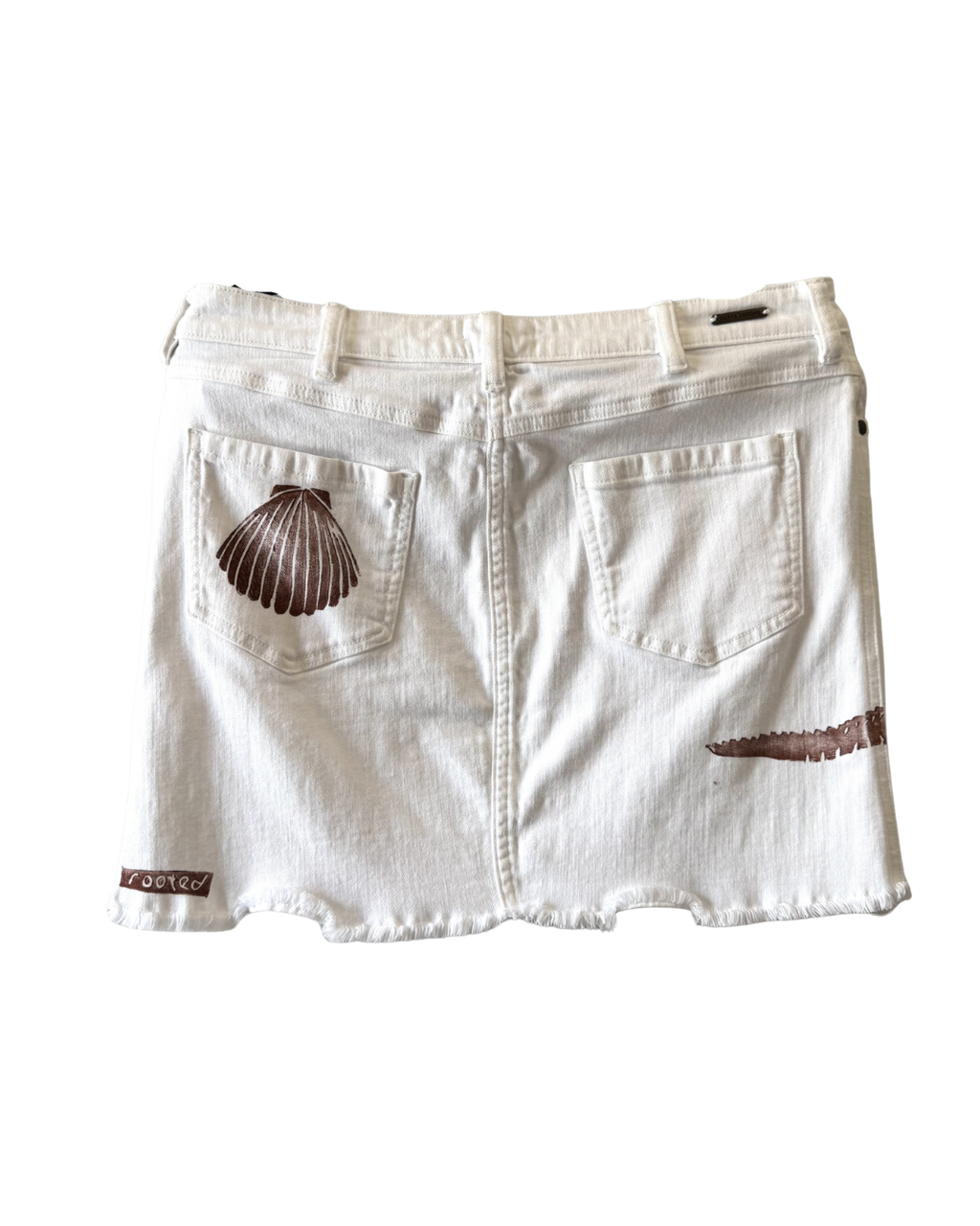 Samba White Denim Skirt