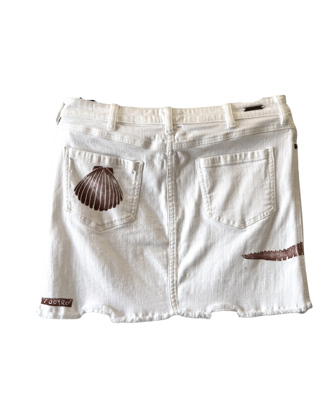 Samba White Denim Skirt
