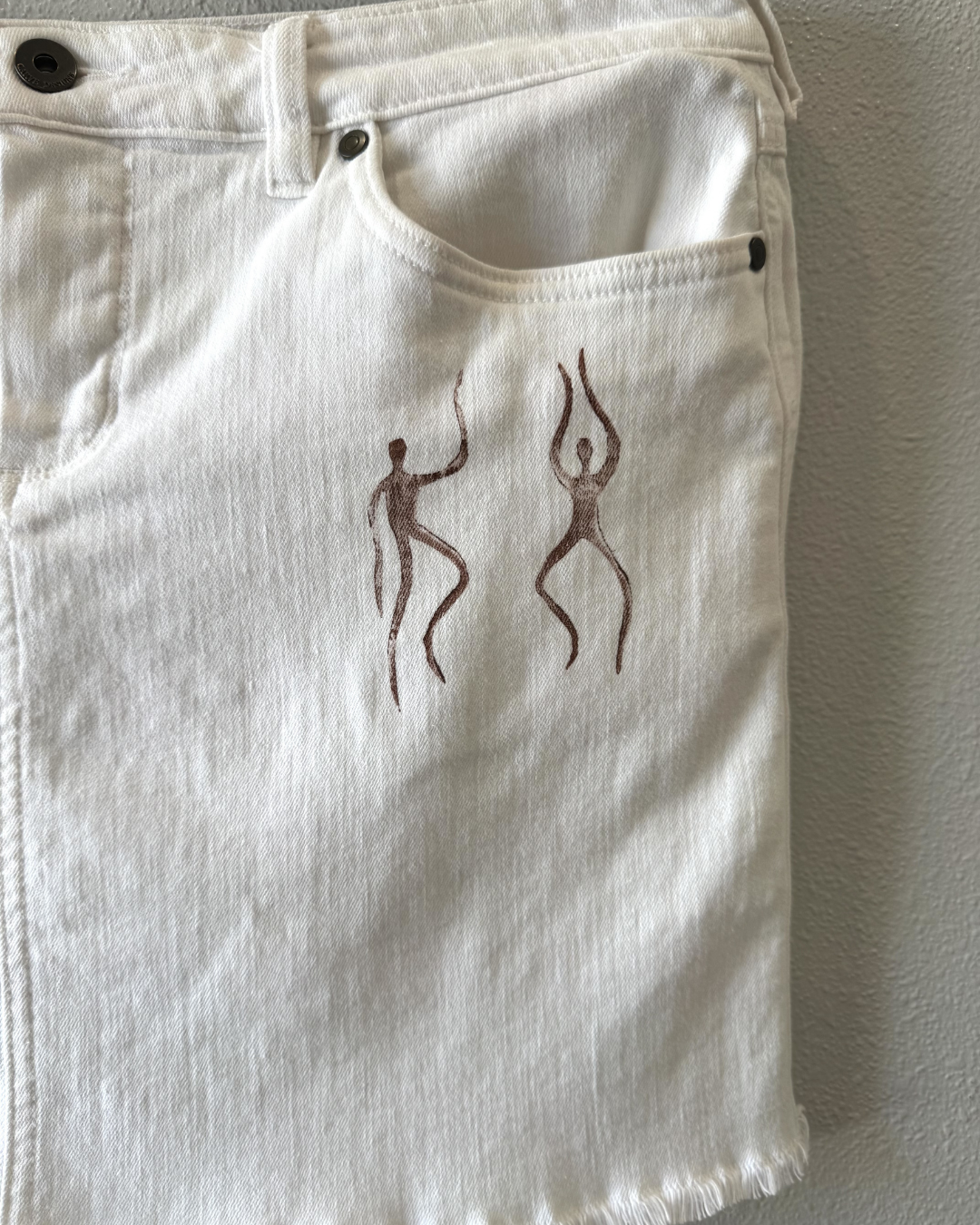 Samba White Denim Skirt