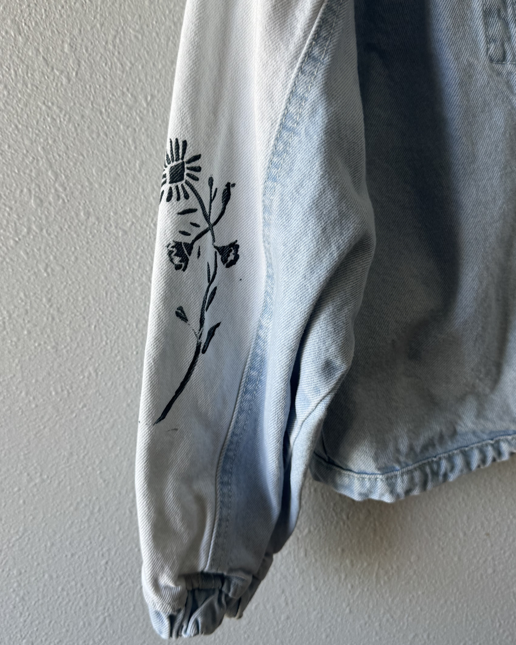 Striped Patched Denim Jacket