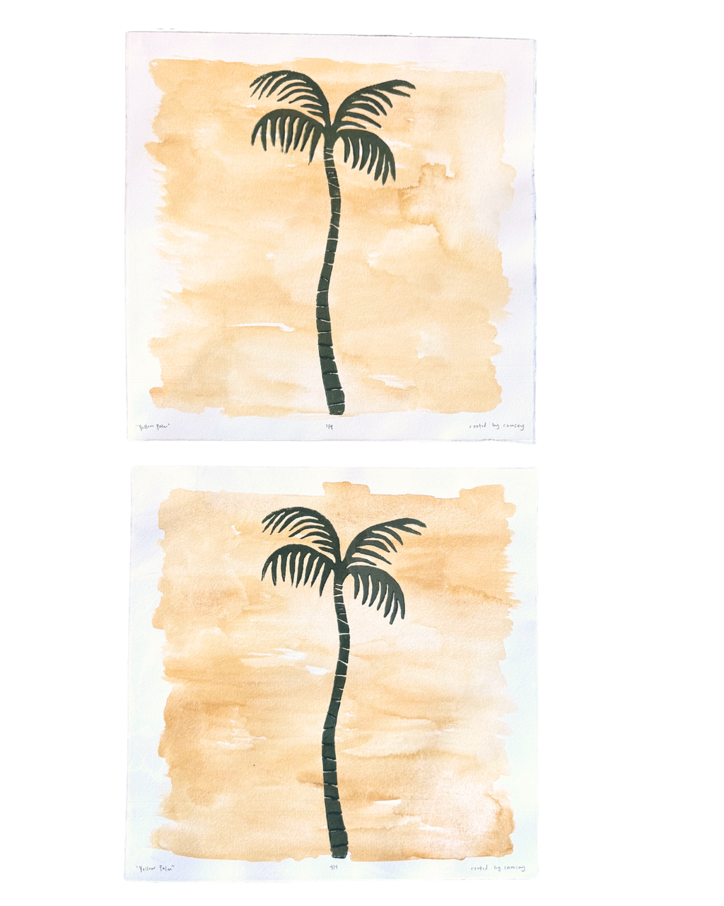 Yellow Palm Print