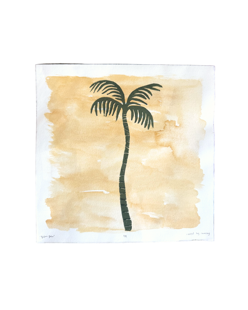 Yellow Palm Print