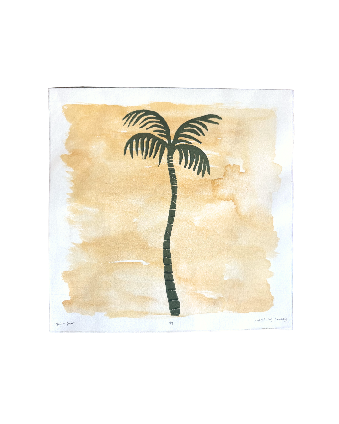 Yellow Palm Print
