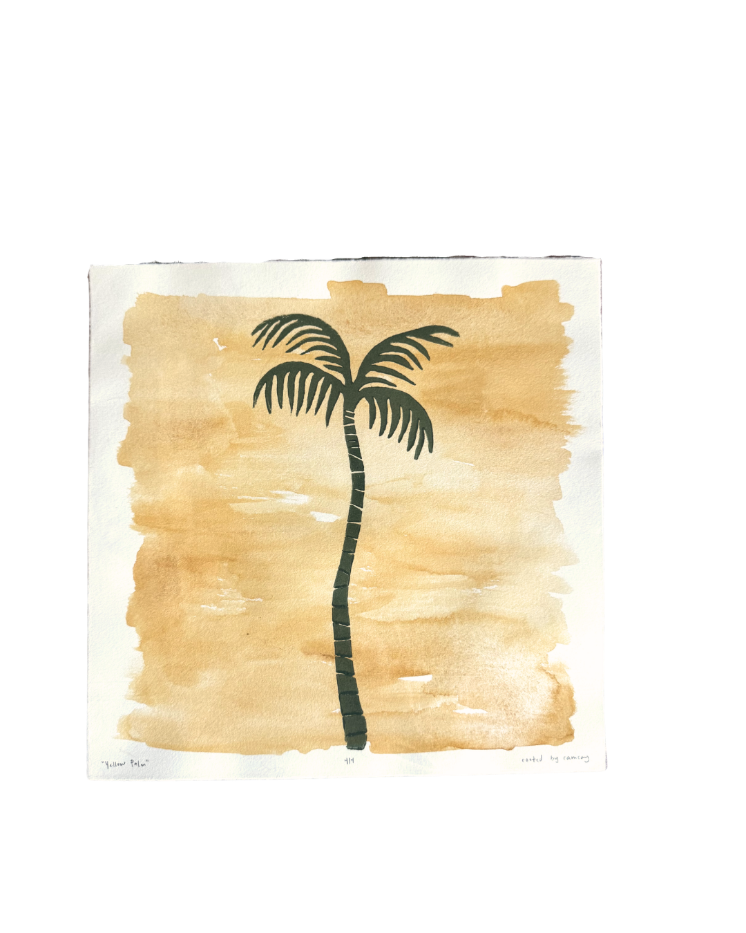 Yellow Palm Print
