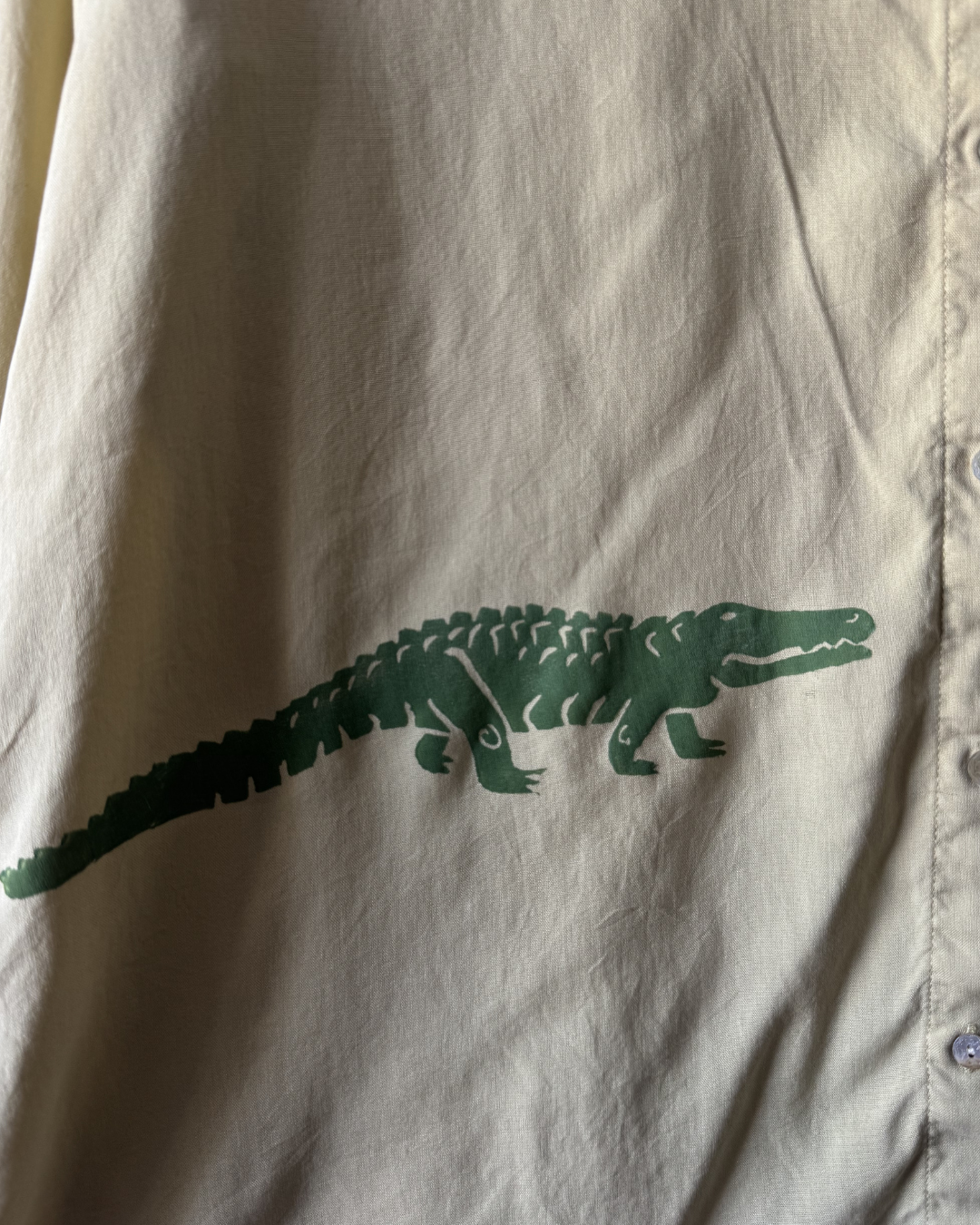 Beach Gator Silk Button Down