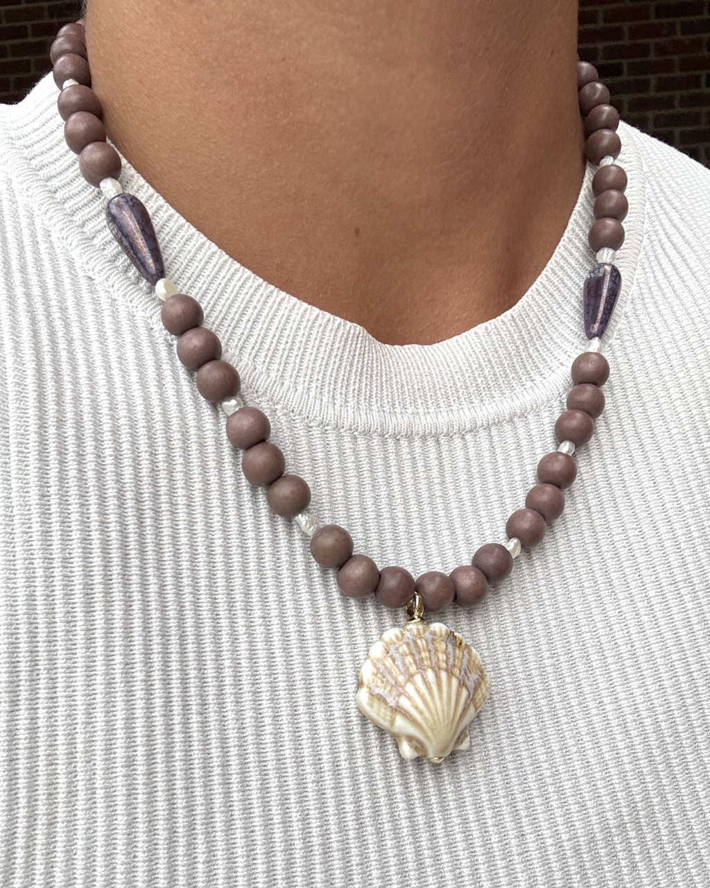 Purple Hues Shell Necklace