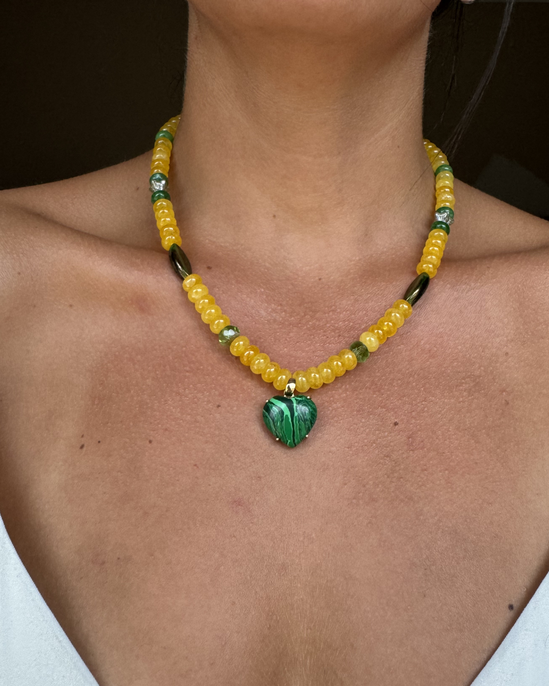 Yellow Heart Necklace