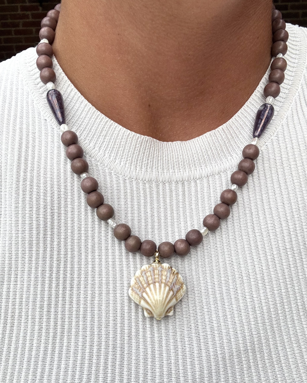 Purple Hues Shell Necklace