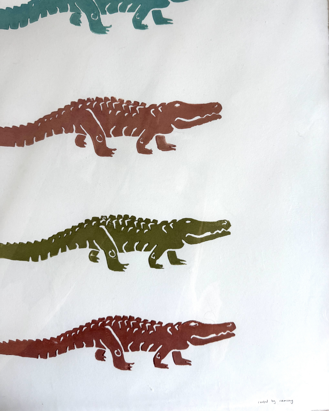 Gator Family Print