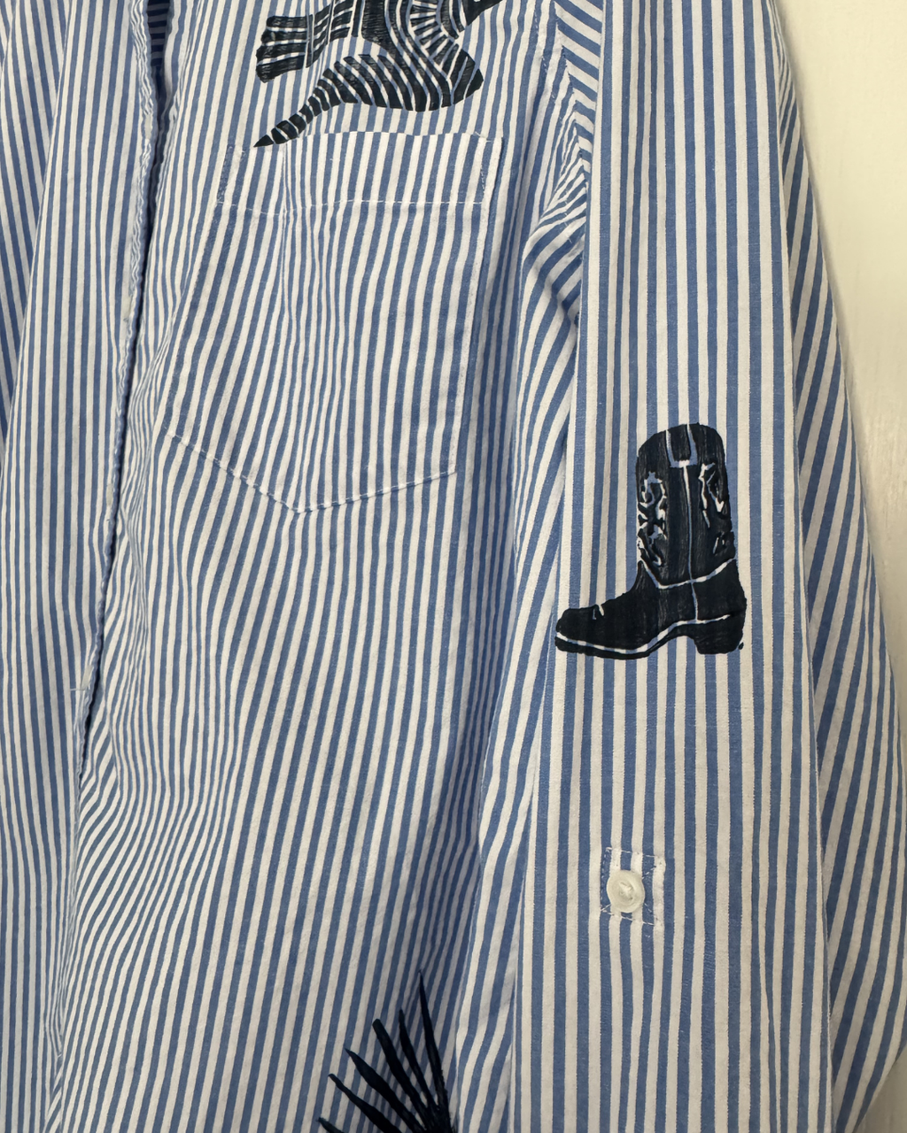 Striped Panther Button Down
