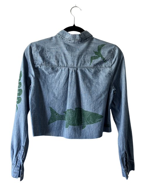 Above the Water Cropped Button Down