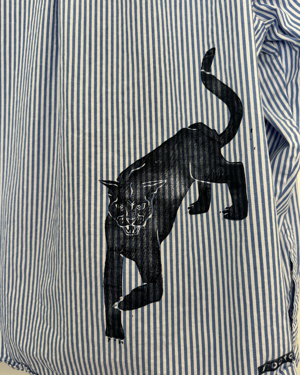 Striped Panther Button Down