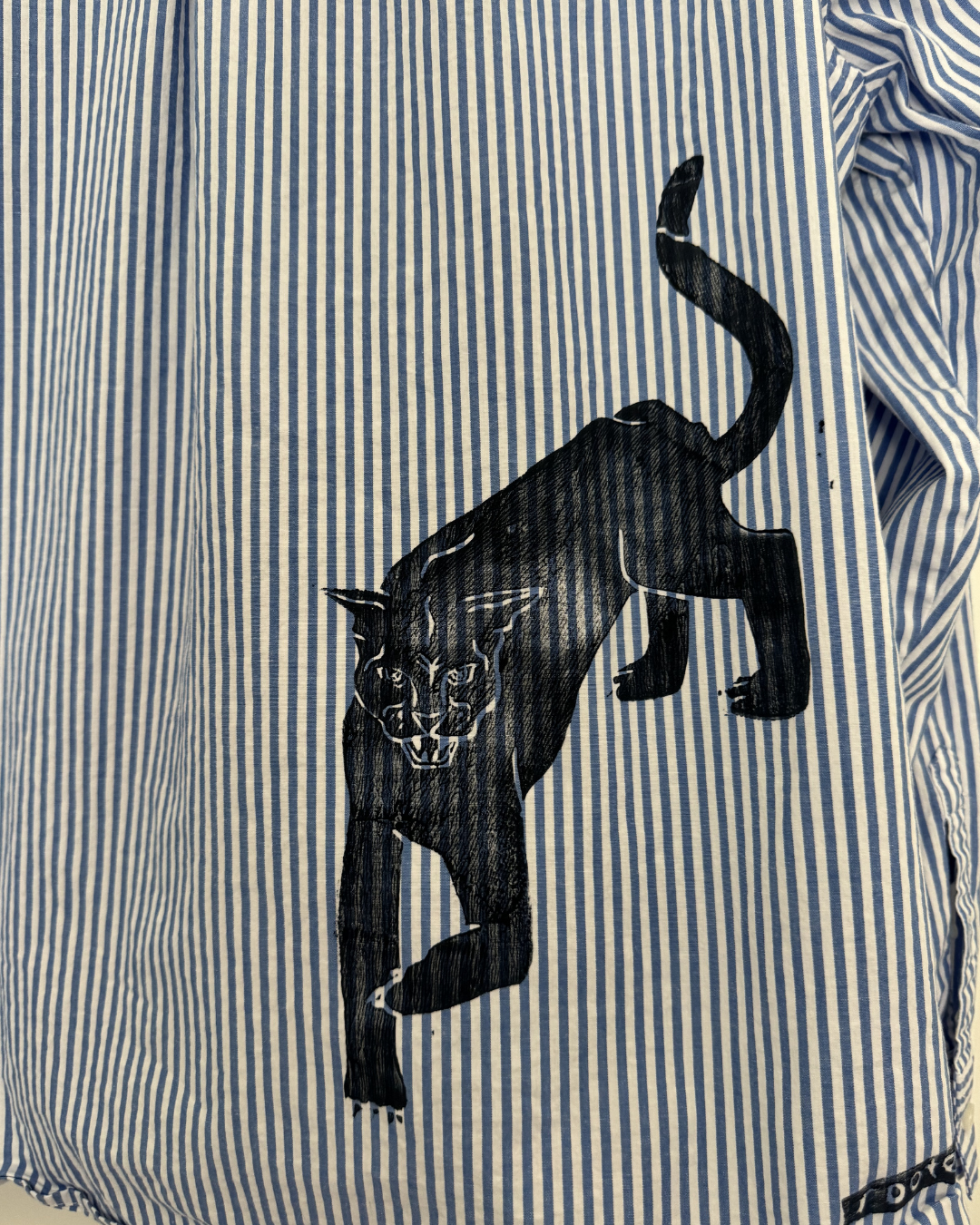 Striped Panther Button Down