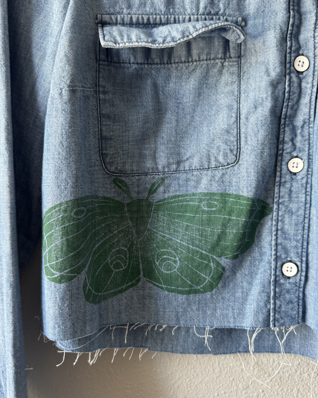 Above the Water Cropped Button Down