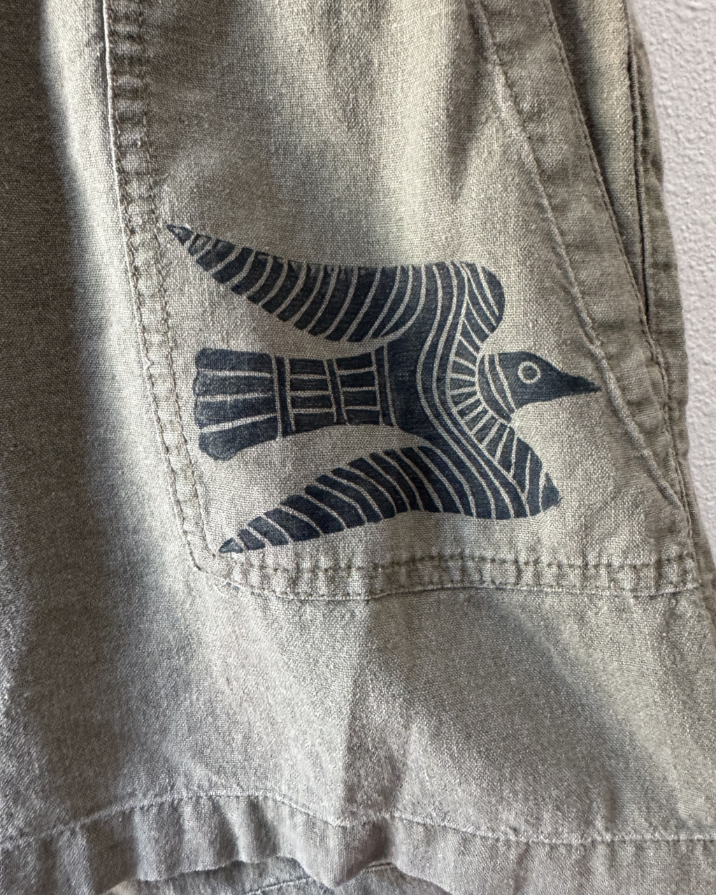 Wild Bird Linen Shorts