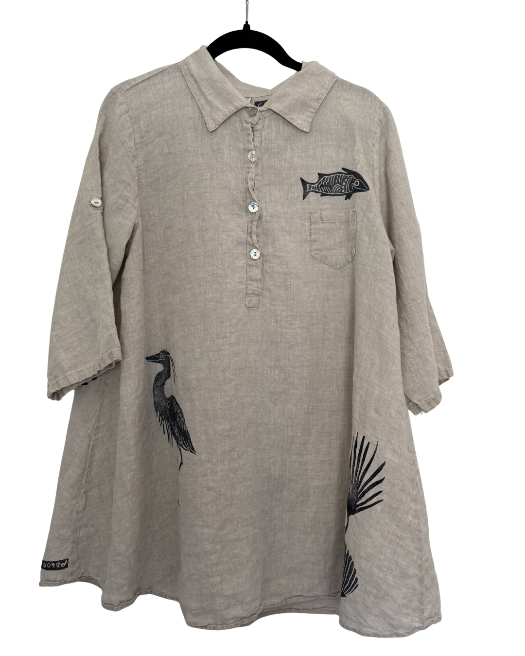 Deep Grasses Linen Tunic