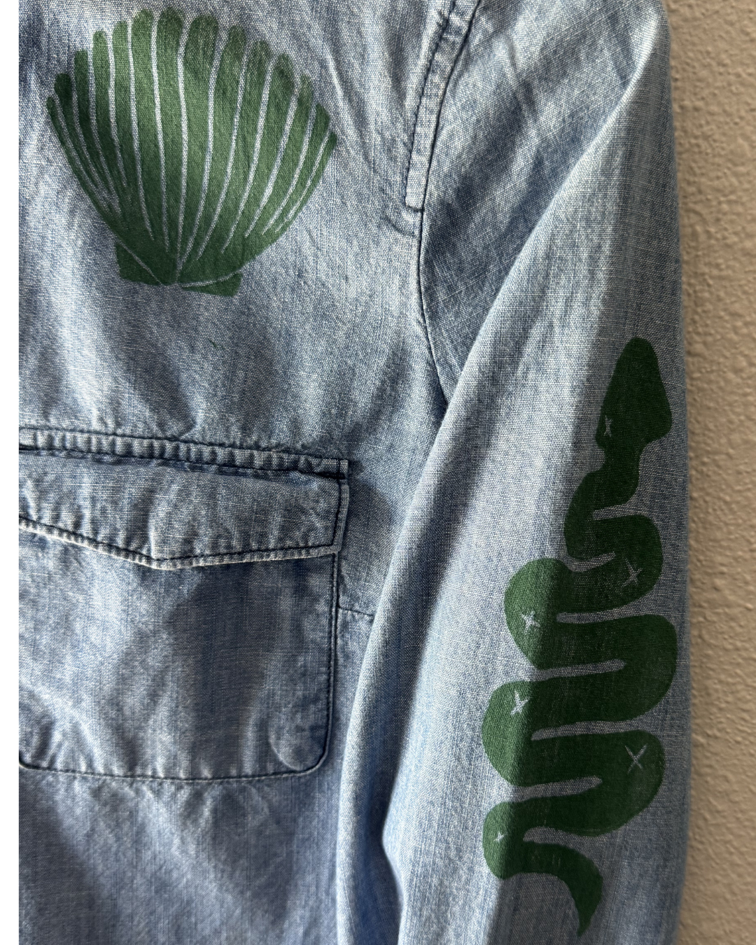 Above the Water Cropped Button Down