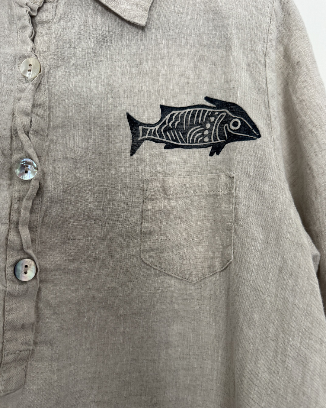 Deep Grasses Linen Tunic