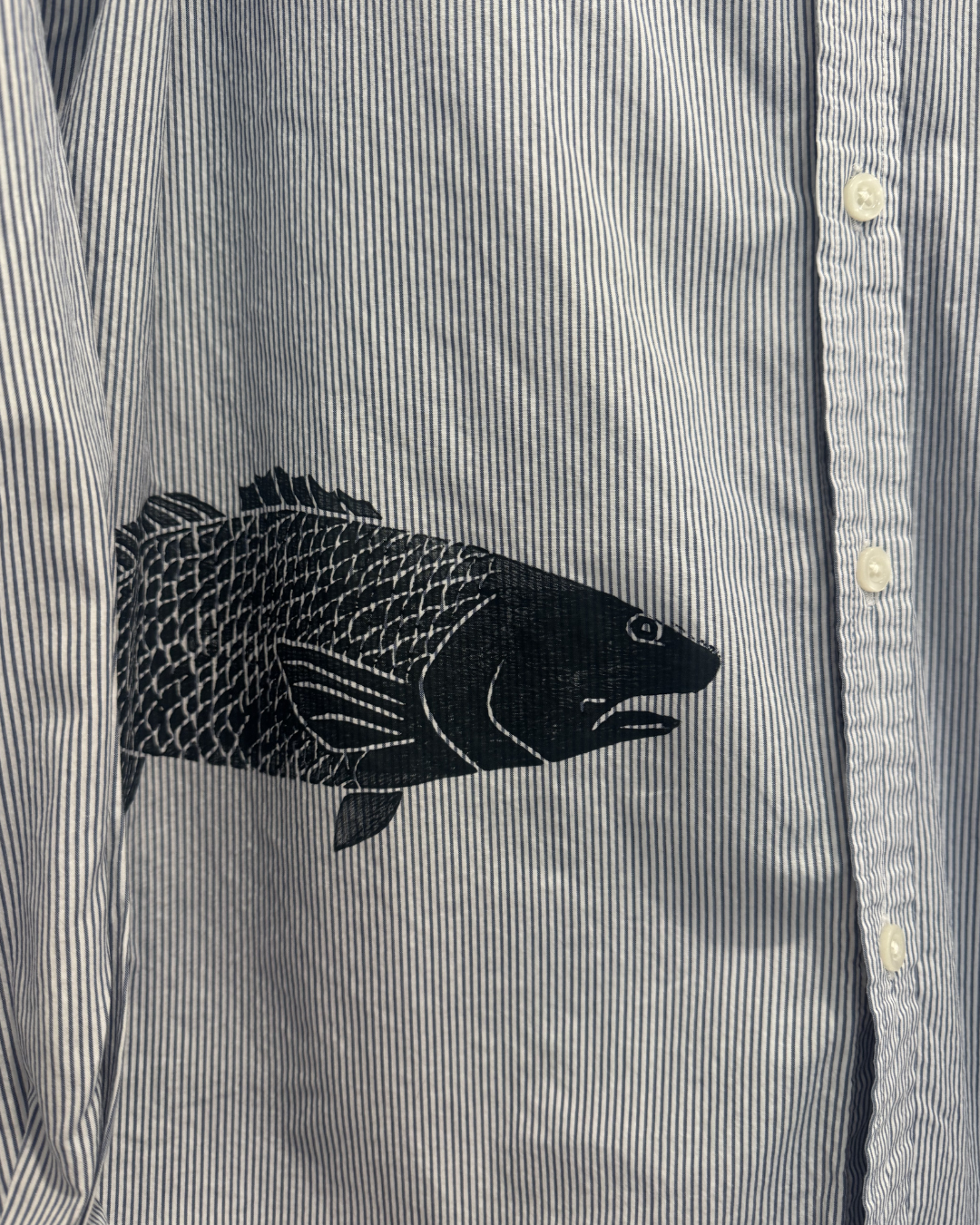 Striped Redfish Button Down