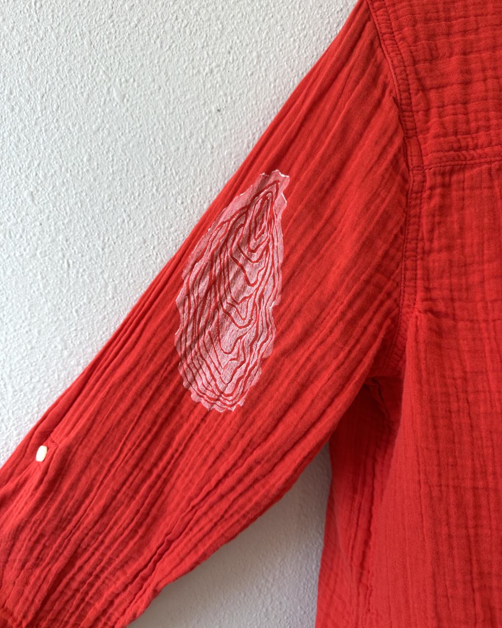 Red Bar Button Down