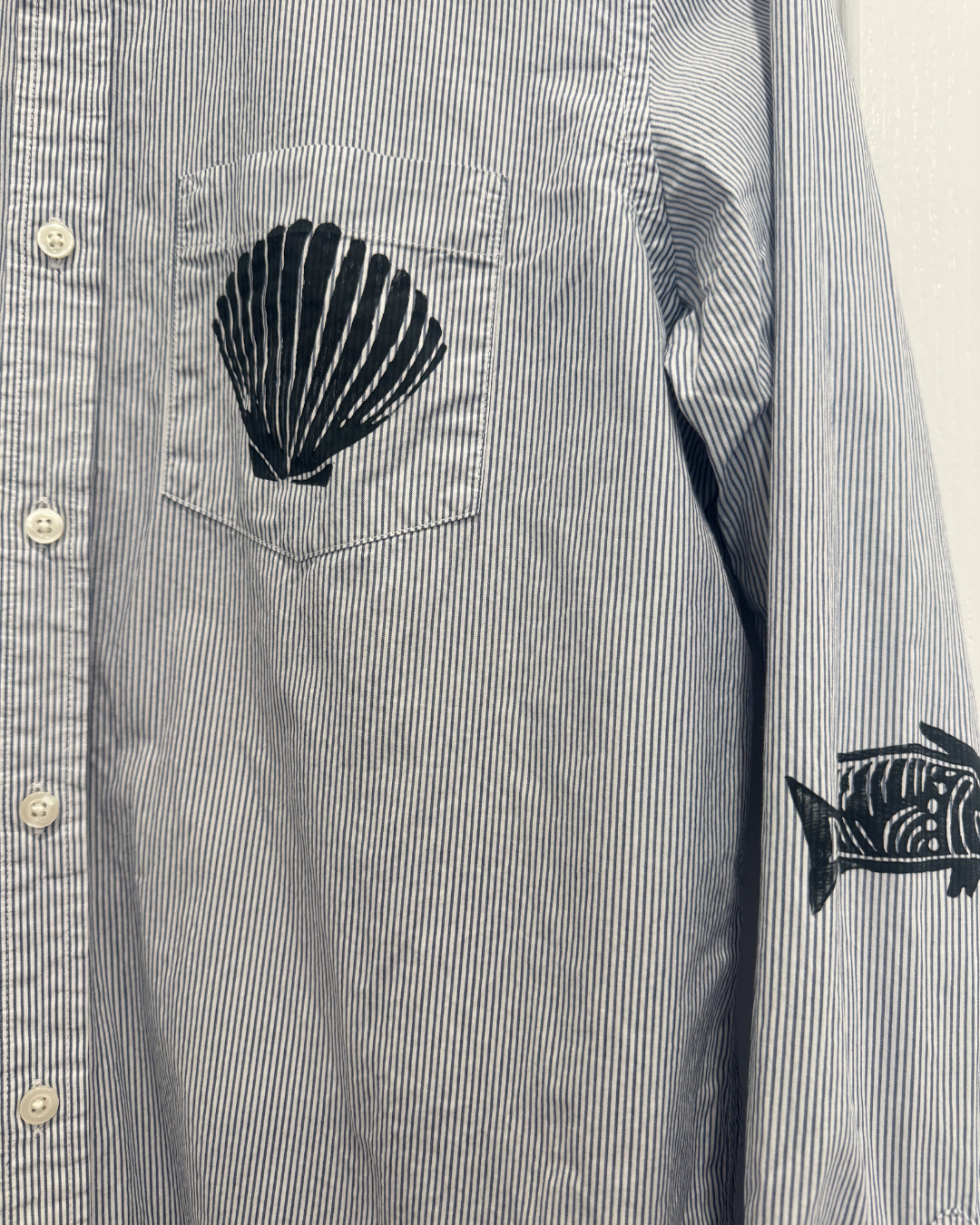 Striped Redfish Button Down