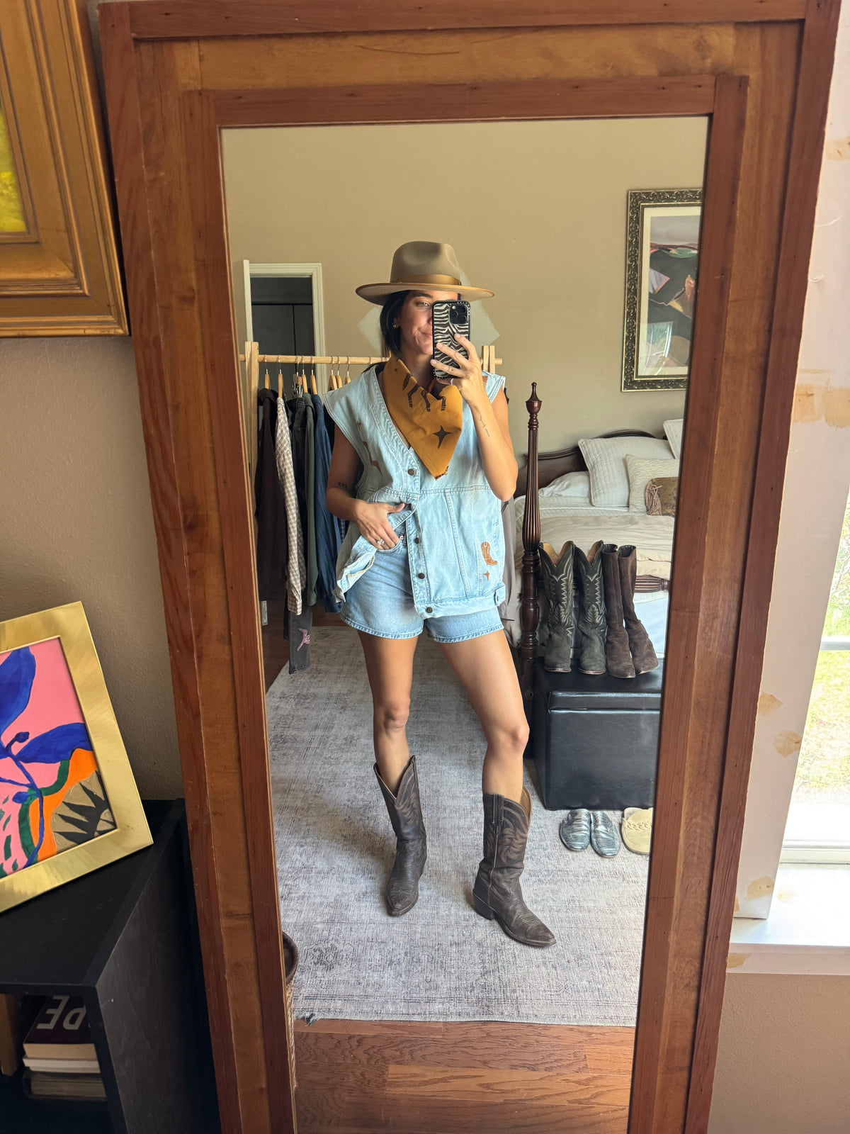 Mustard Yellow Bandana: Cosmic Horse