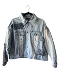 Striped Patched Denim Jacket