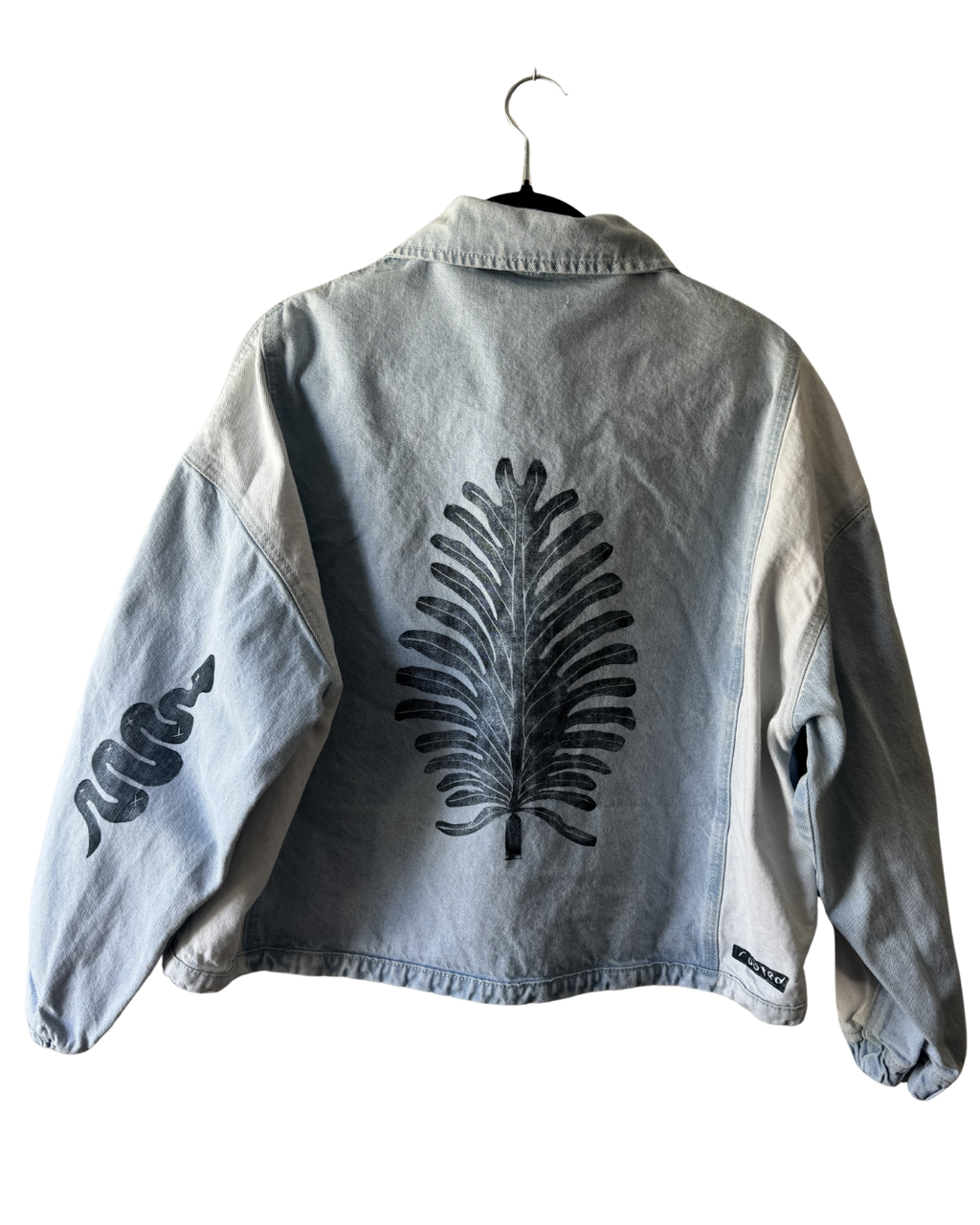 Striped Patched Denim Jacket