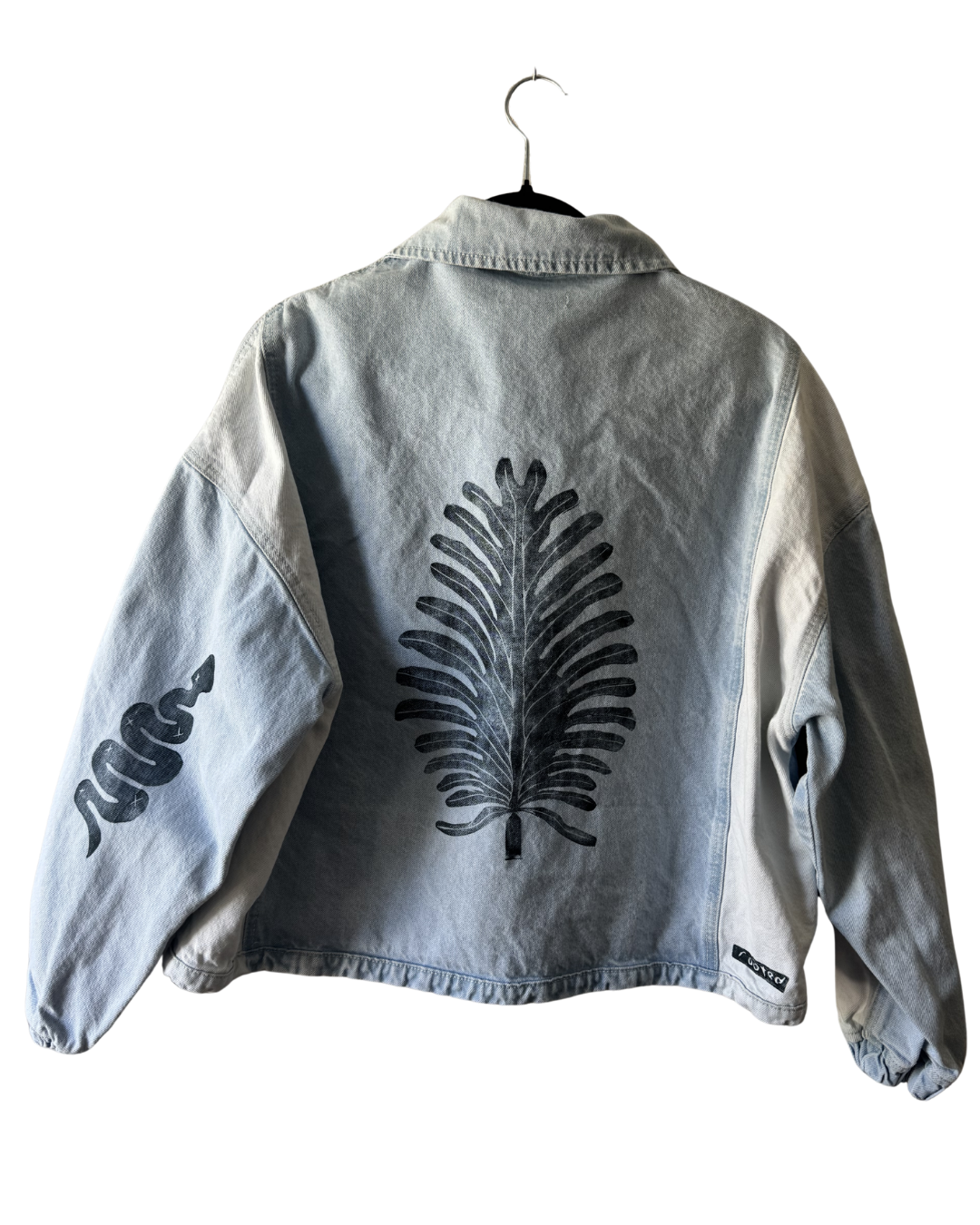 Striped Patched Denim Jacket