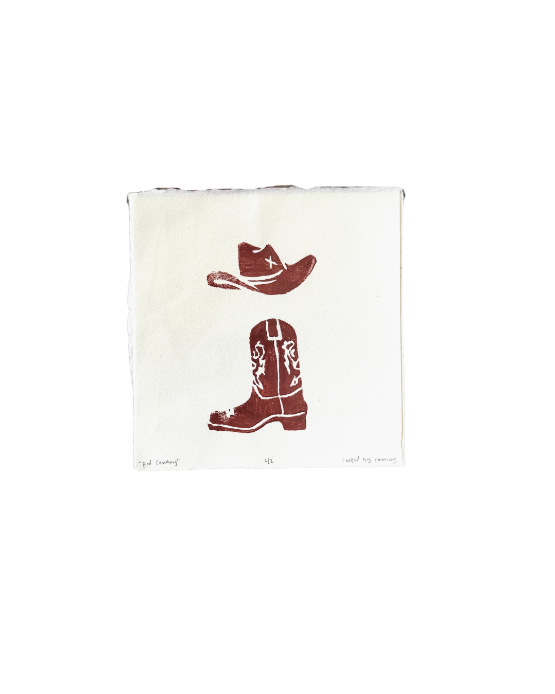 Red Cowboy Print