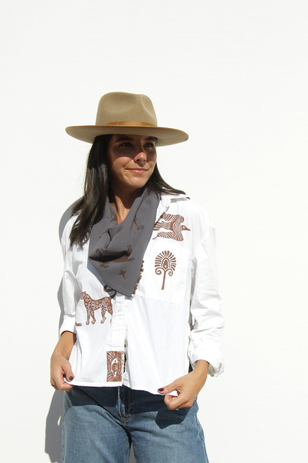 Dusty Blue Bandana: Moonrise Jungle