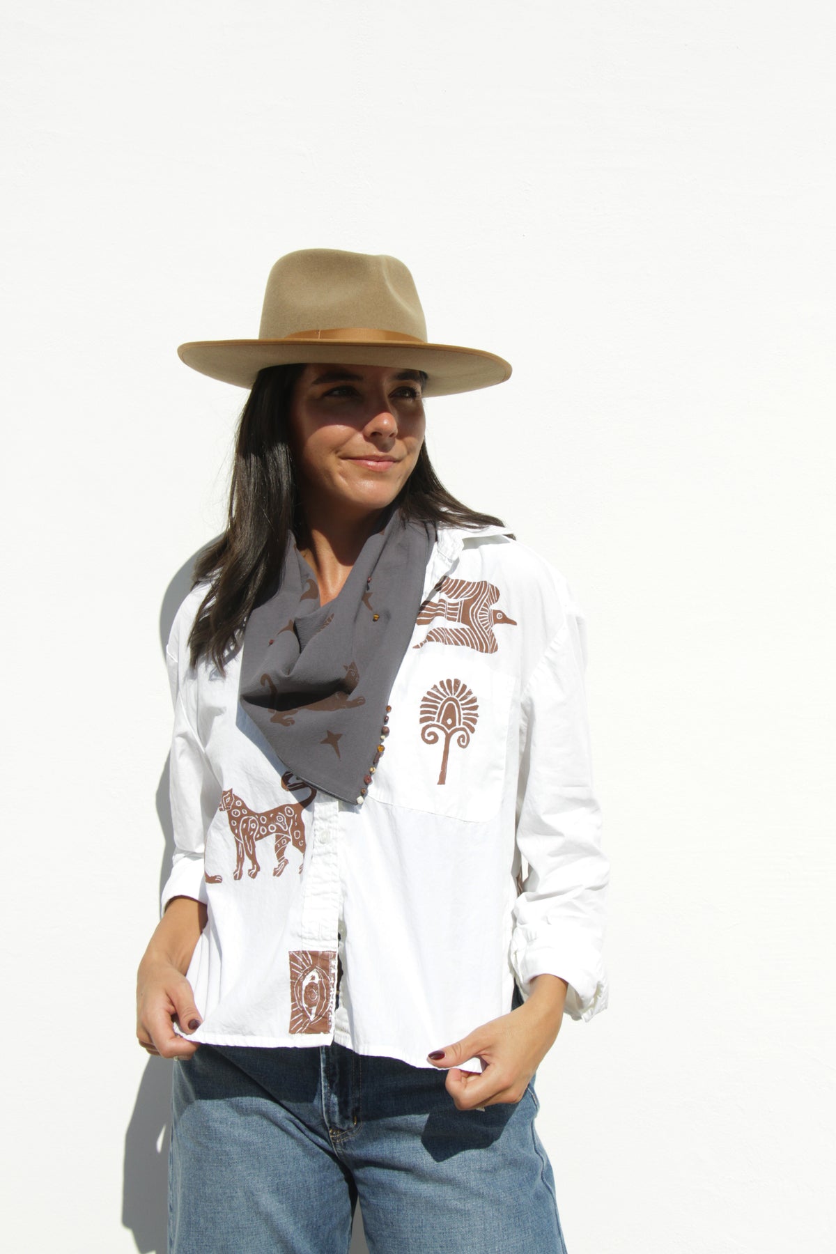 Dusty Blue Bandana: Moonrise Jungle