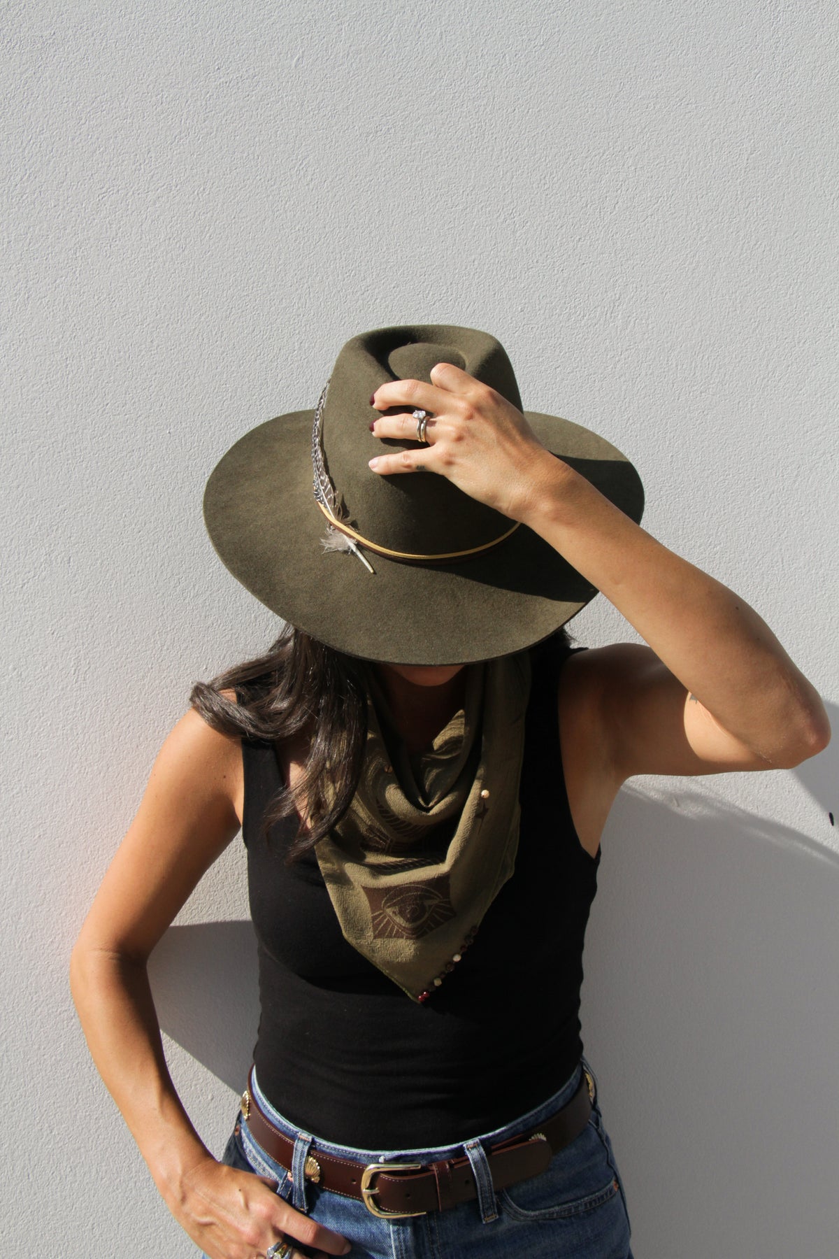 Moss Green Bandana: Bird's-Eye