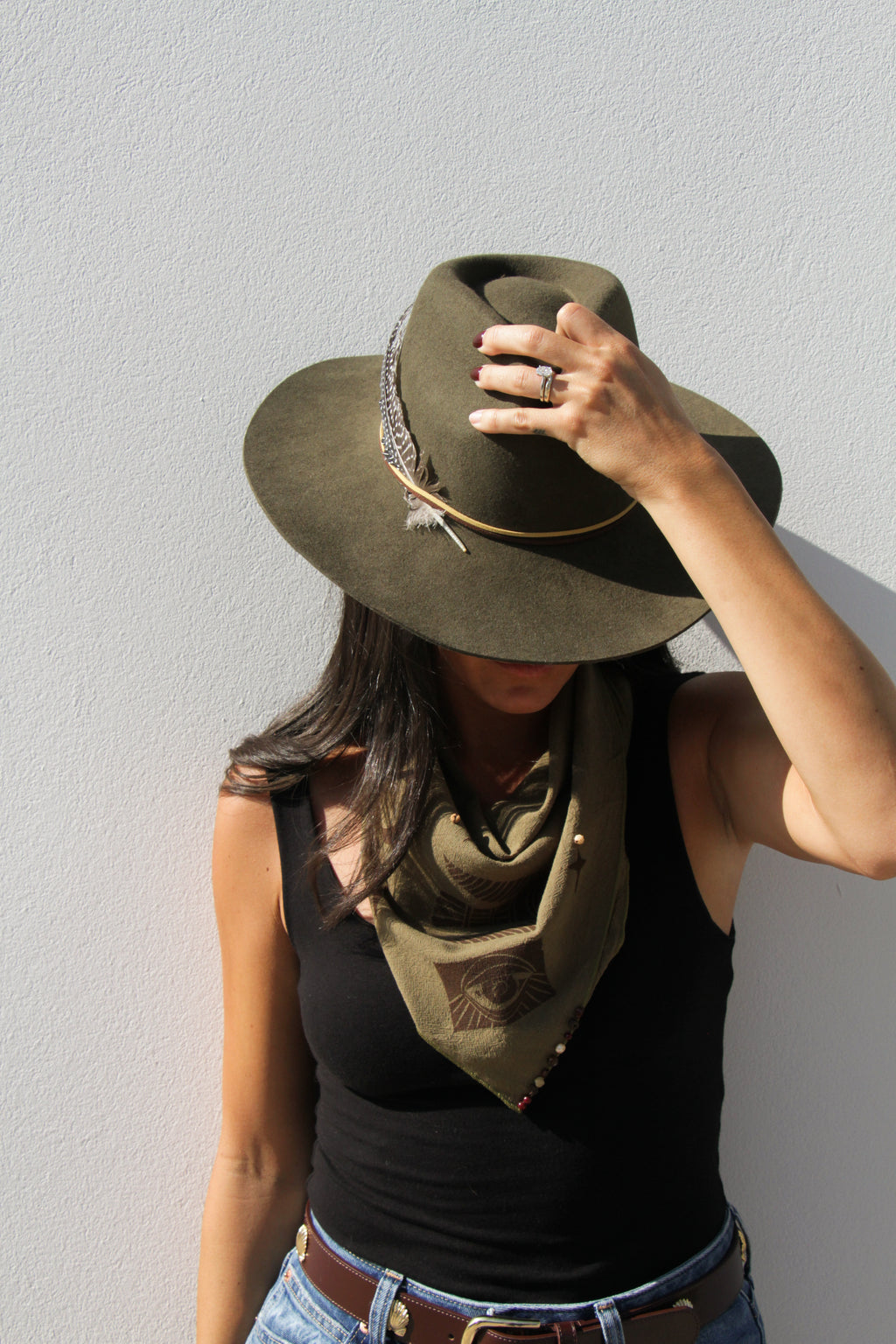 Moss Green Bandana: Bird's-Eye