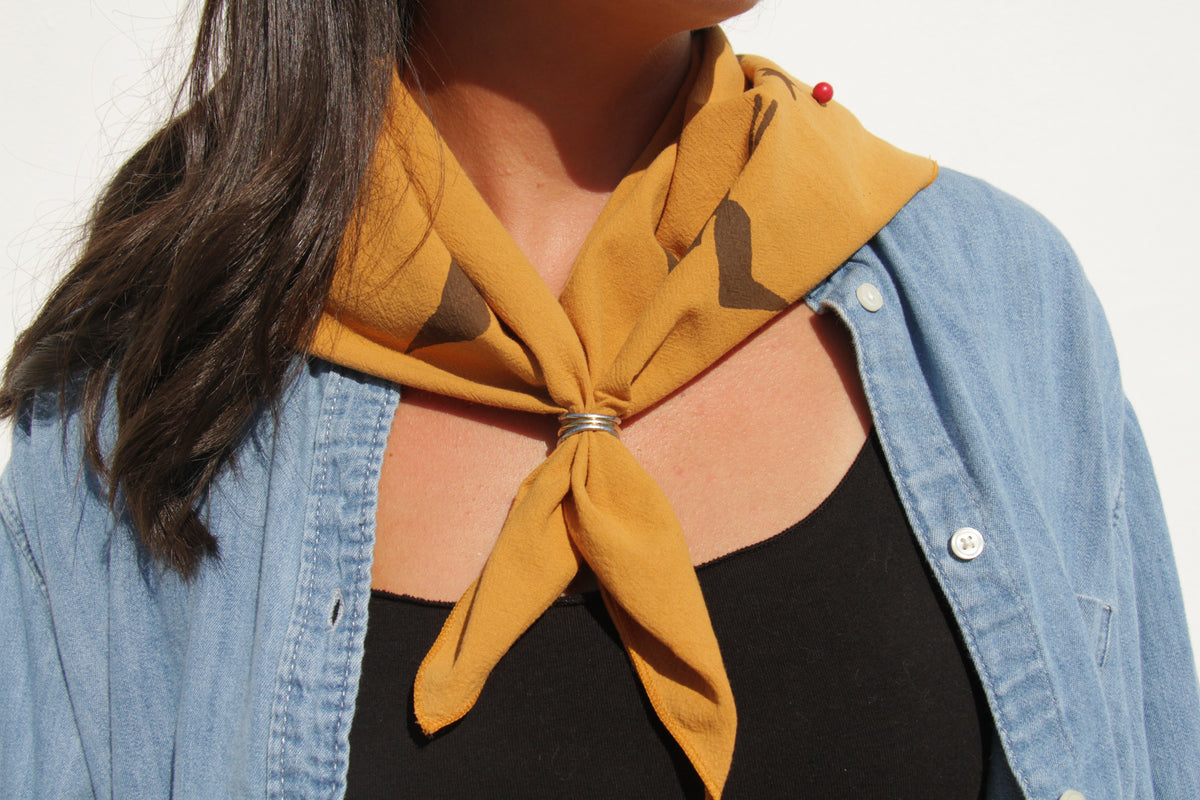 Mustard Yellow Bandana: Cosmic Horse