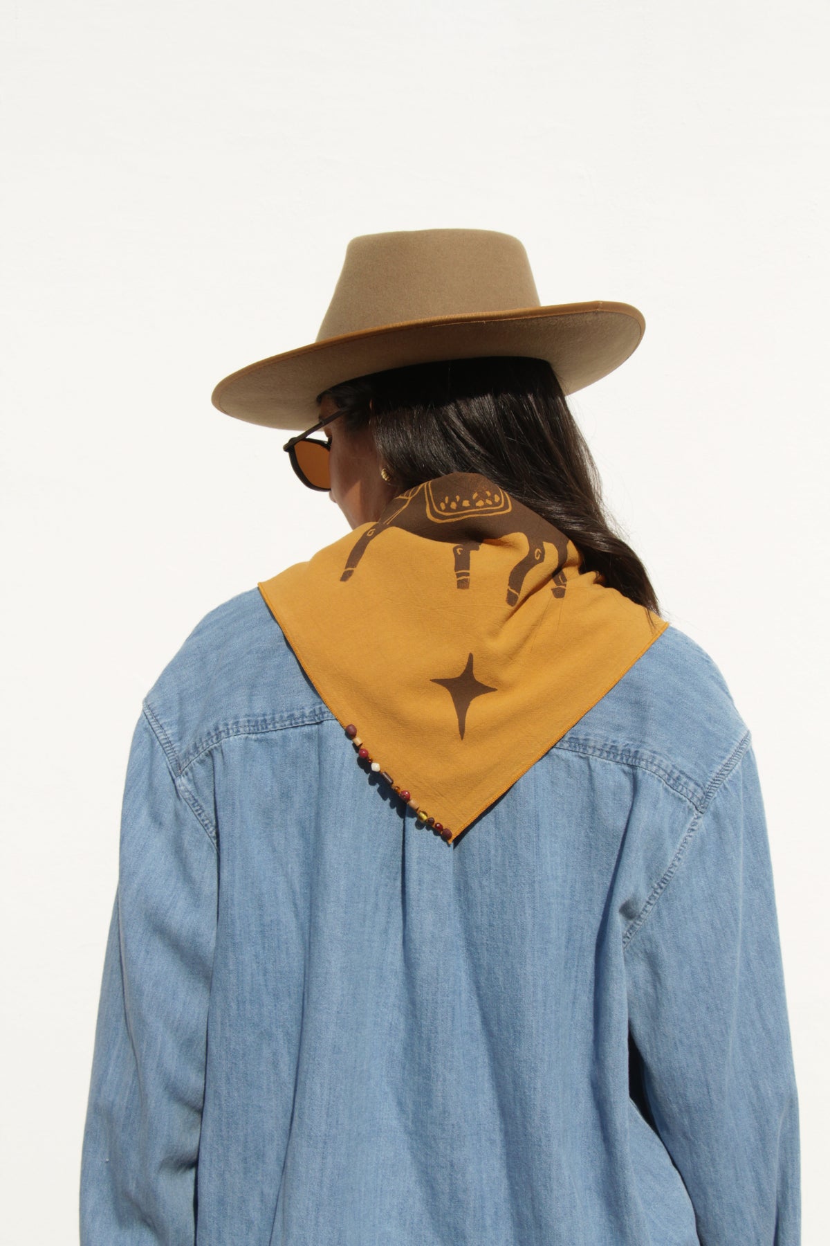 Mustard Yellow Bandana: Cosmic Horse