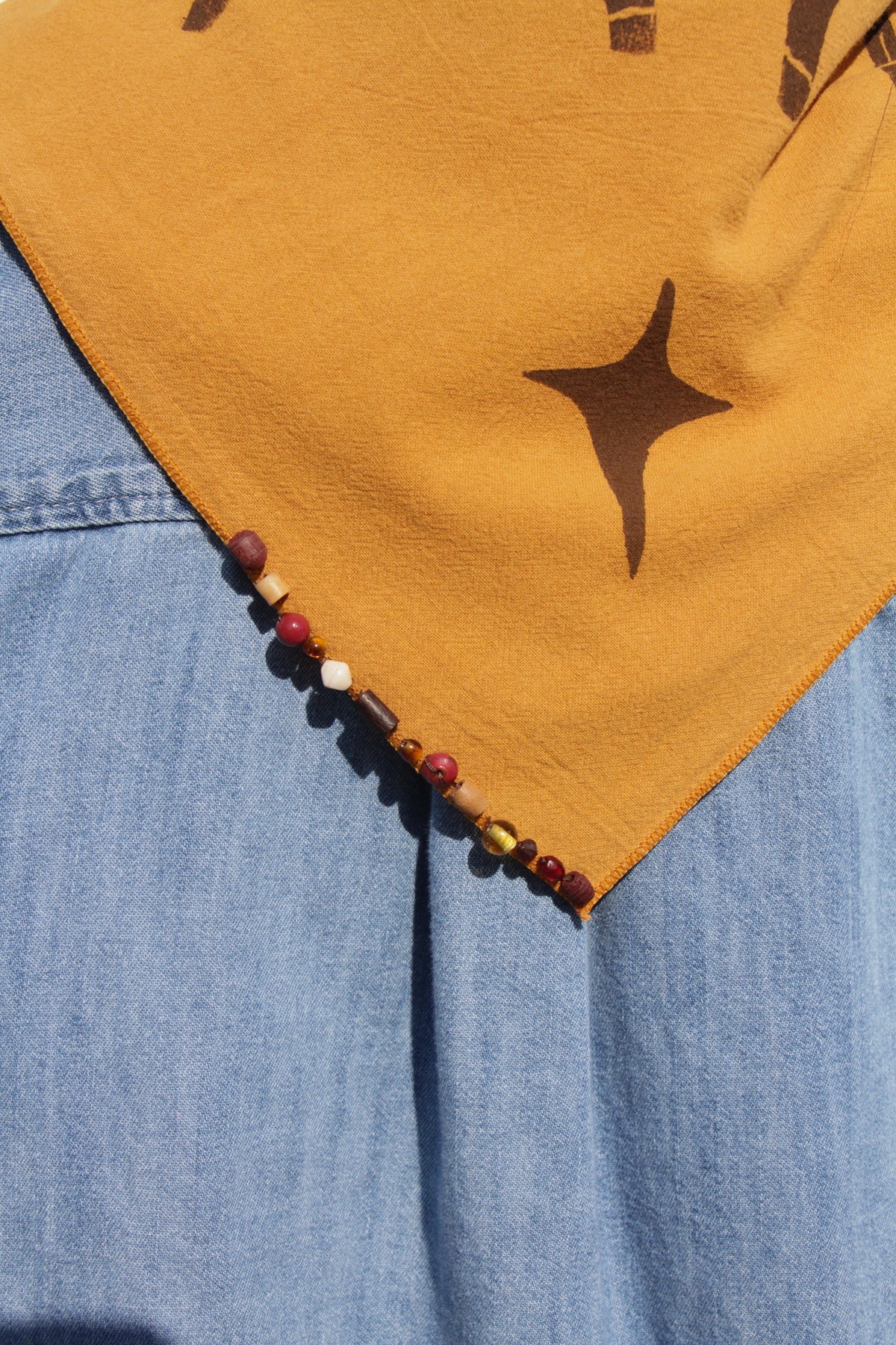 Mustard Yellow Bandana: Cosmic Horse