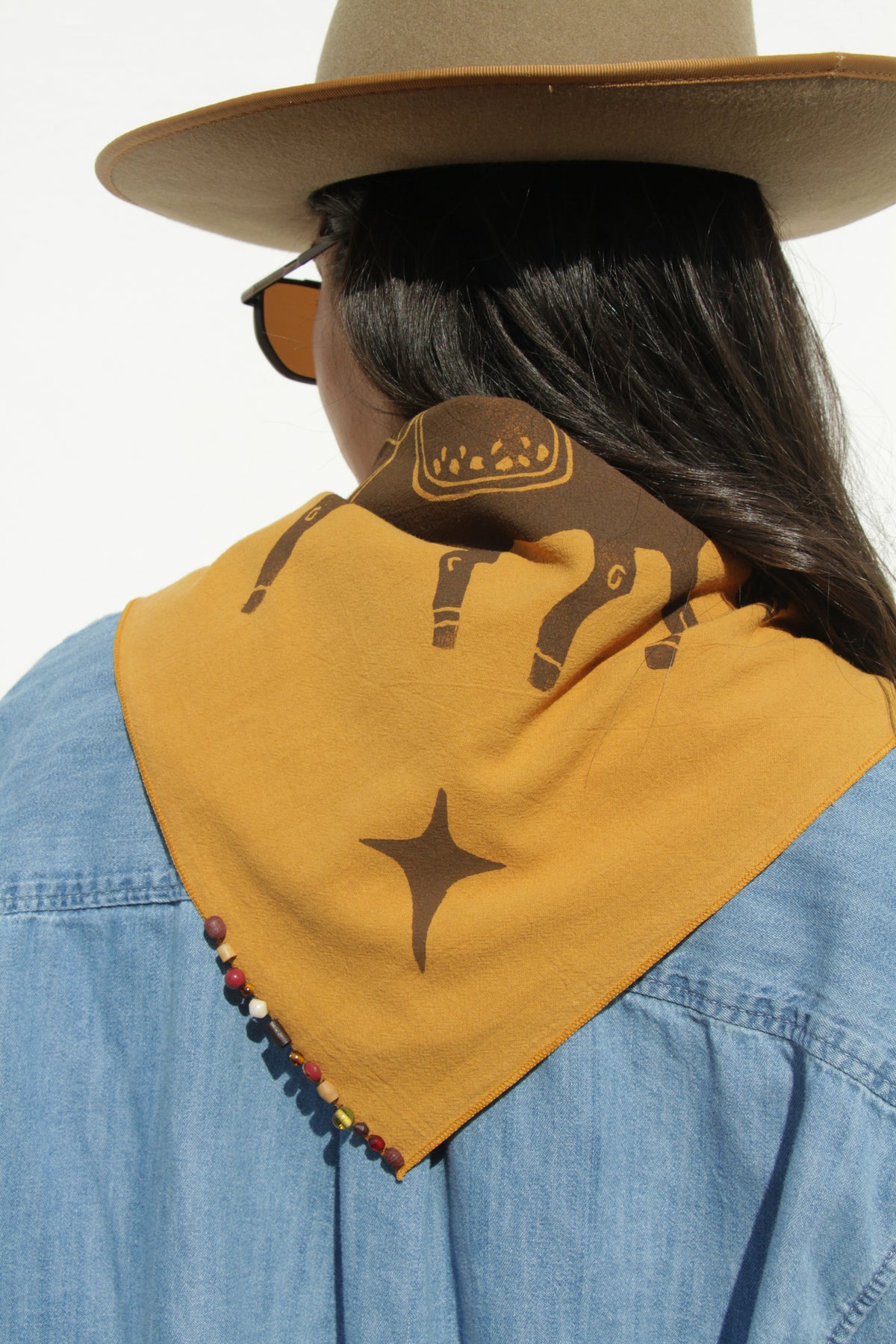 Mustard Yellow Bandana: Cosmic Horse