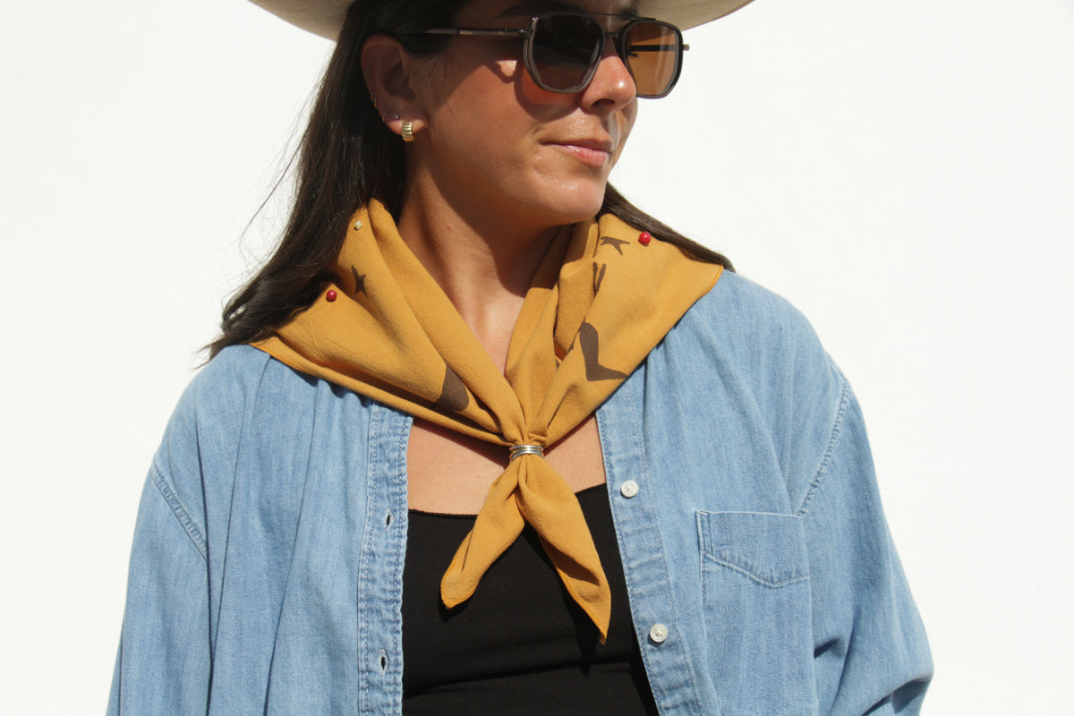 Mustard Yellow Bandana: Cosmic Horse
