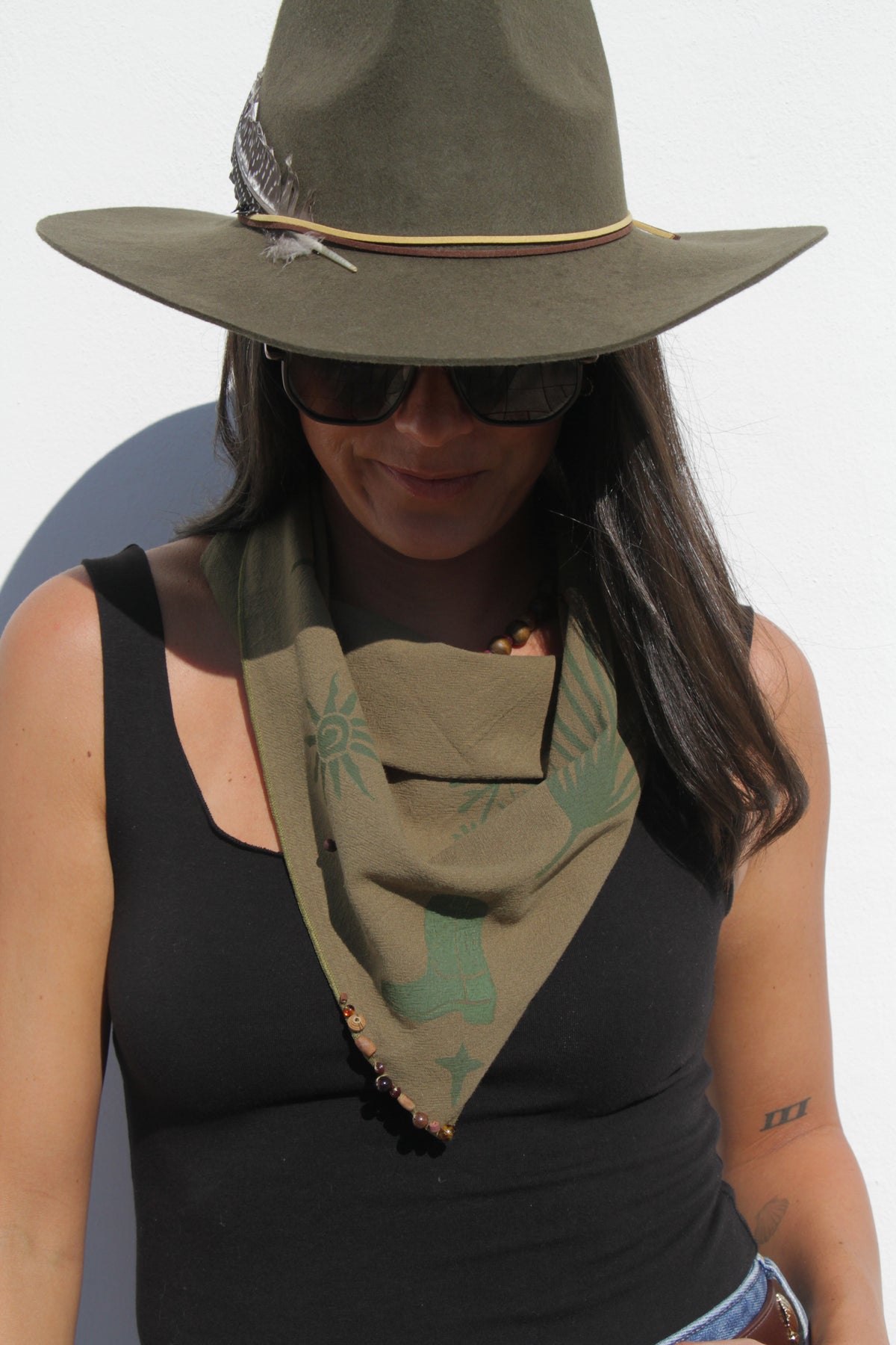 Moss Green Bandana: Cowboy Collective