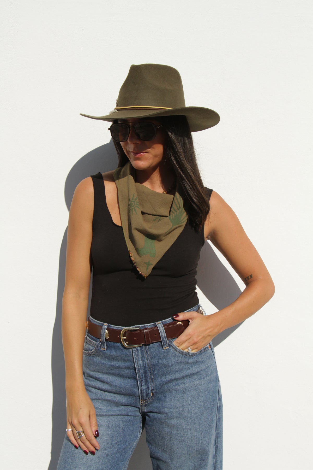 Moss Green Bandana: Cowboy Collective