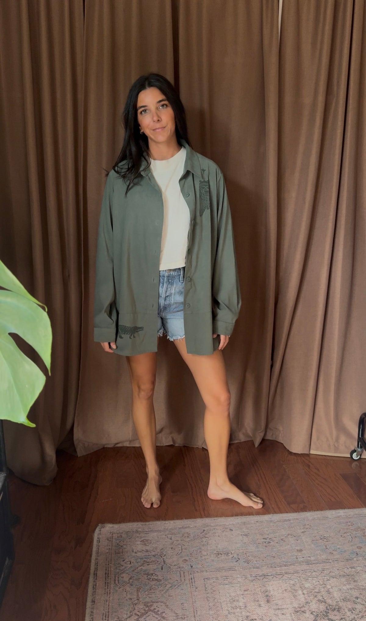 Deep Moss Suede Shacket
