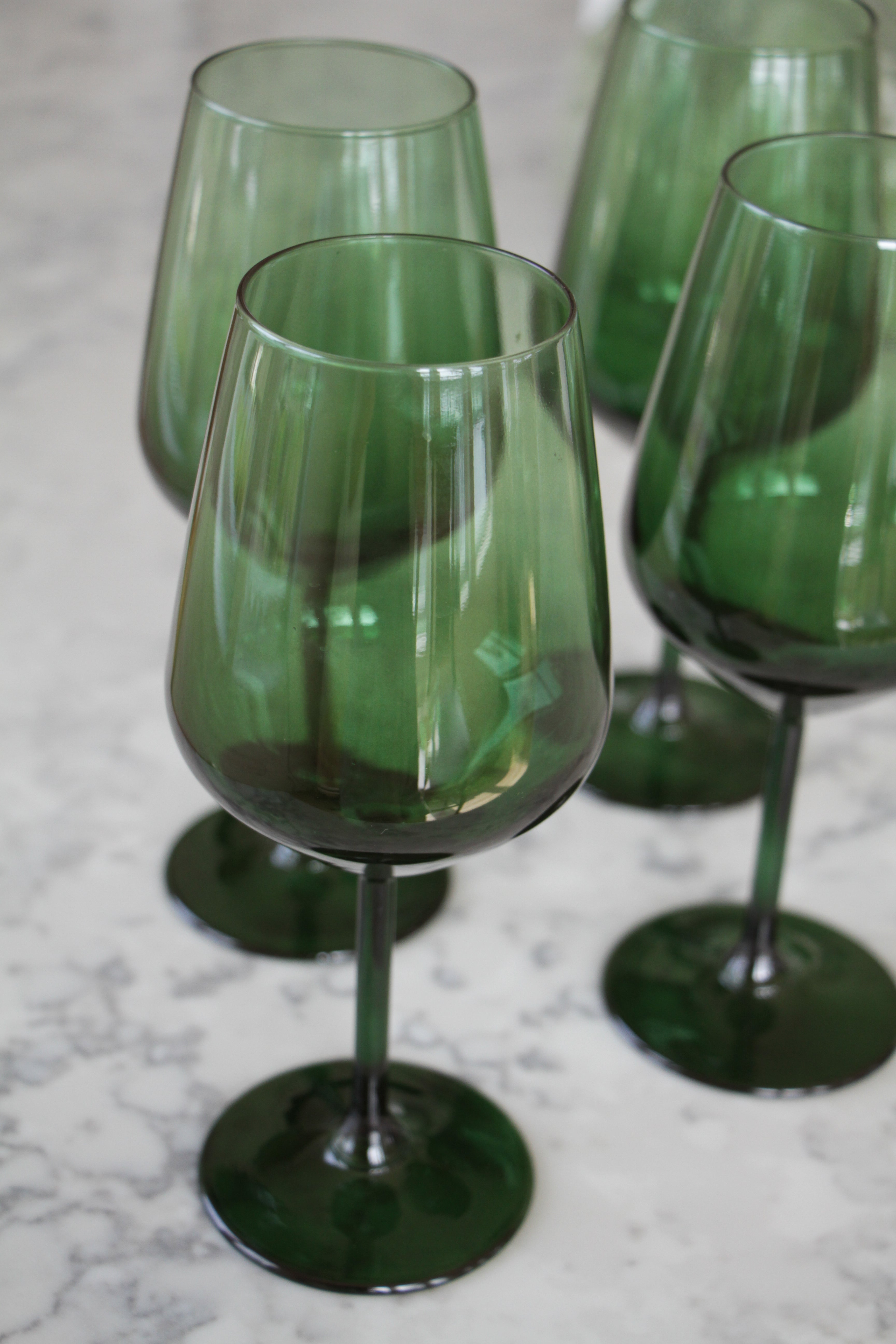 Green Wine Glasses