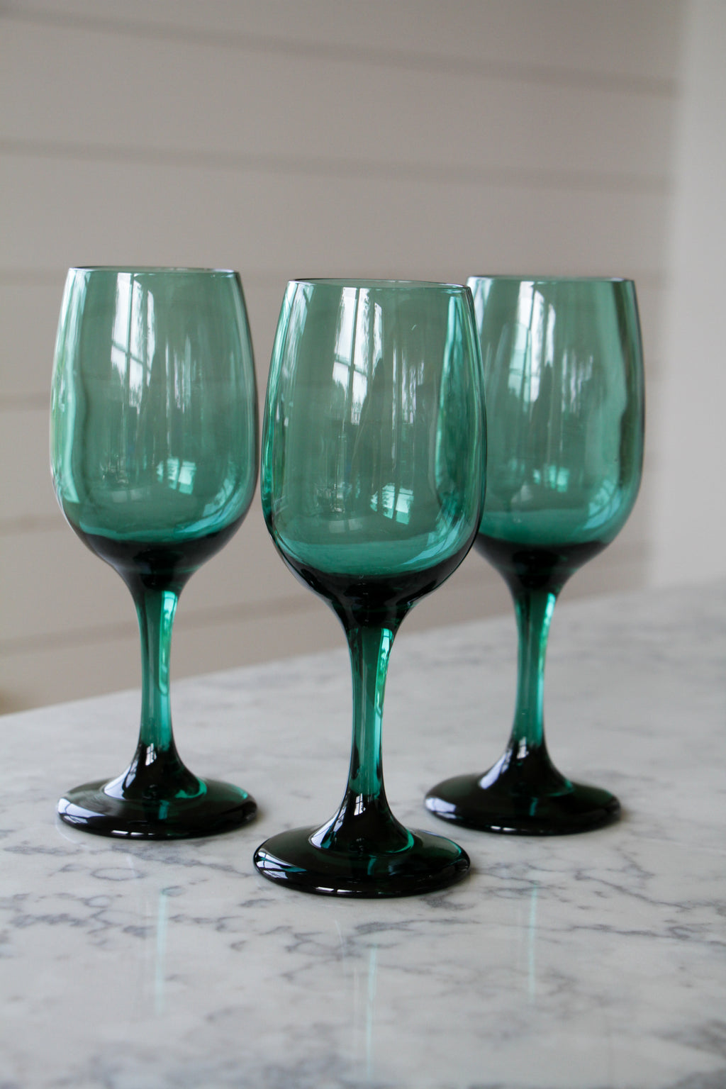 Short Green Wine Glasses
