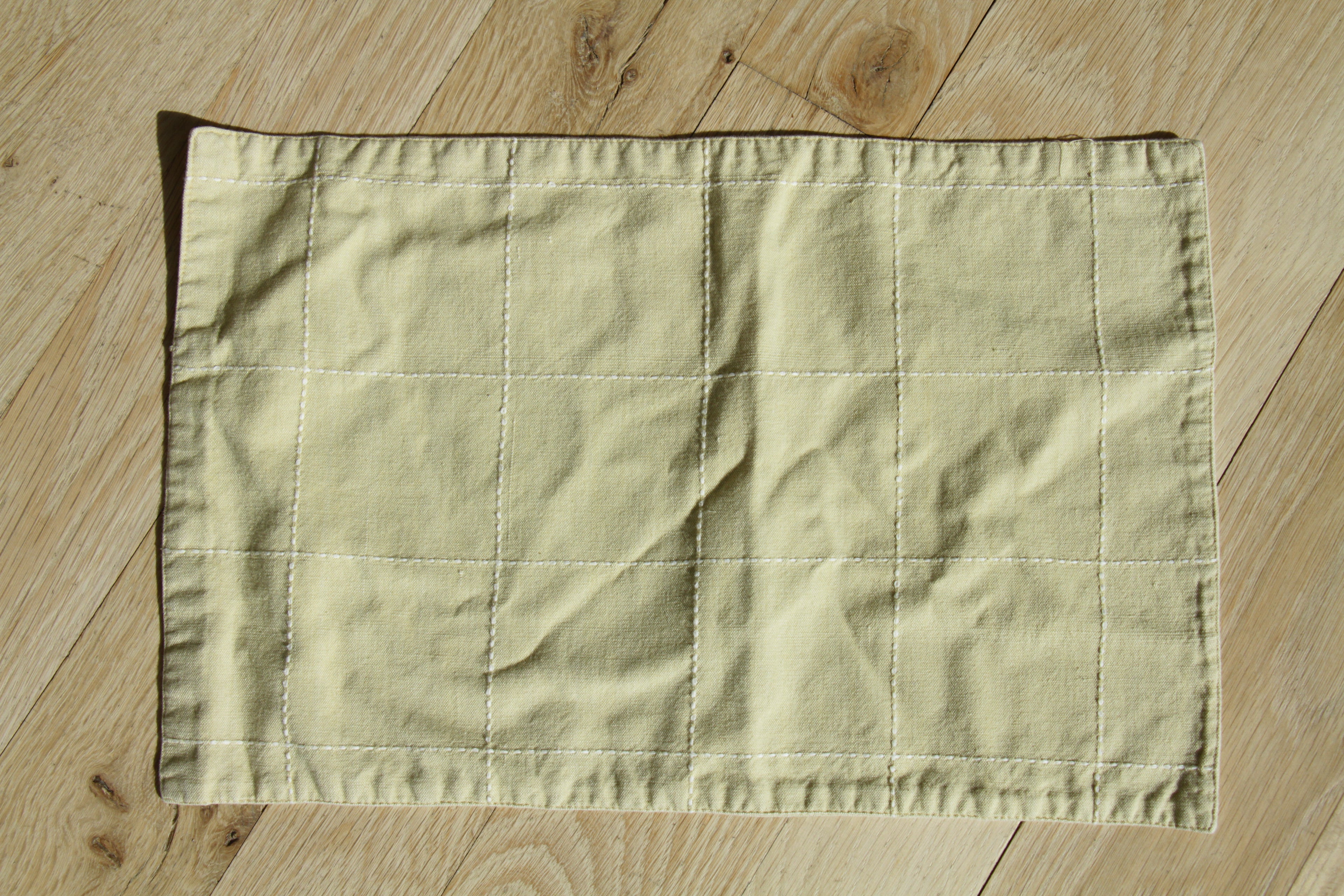 Butter Yellow Stitched Placemats