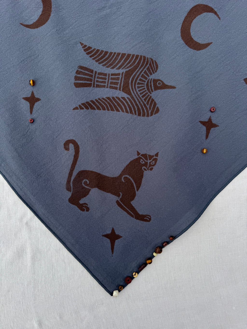 Dusty Blue Bandana: Moonrise Jungle