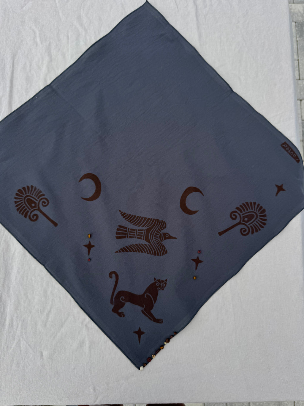 Dusty Blue Bandana: Moonrise Jungle