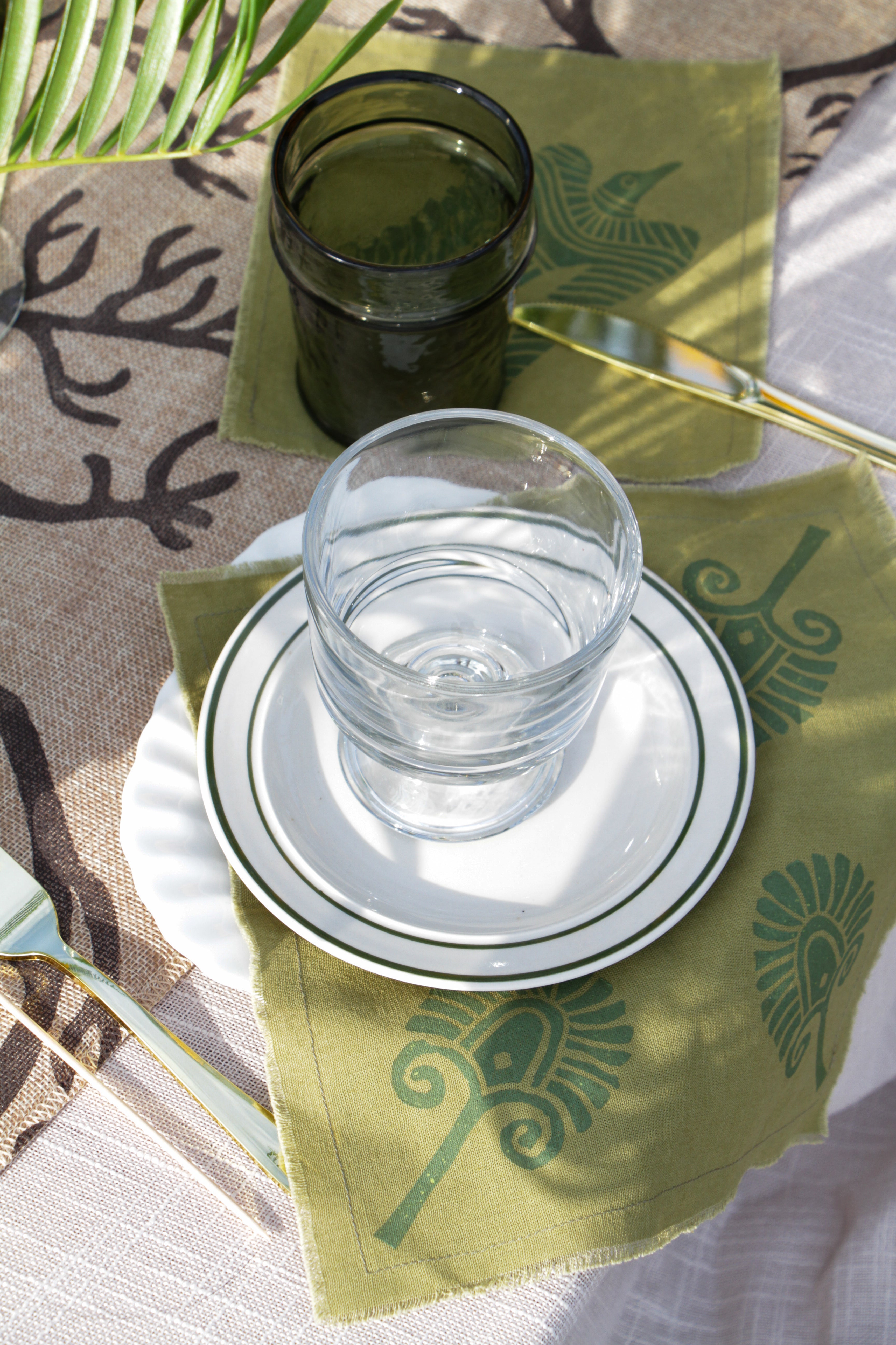 Olive Green Cocktail Napkin